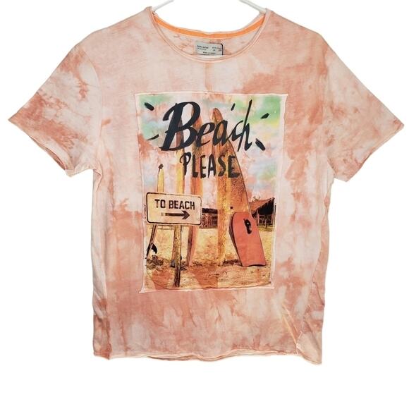 Zara Boys Collection Tie Dye Short Sleeve Tee Beach Please 11/12 Years - Picture 5 of 6